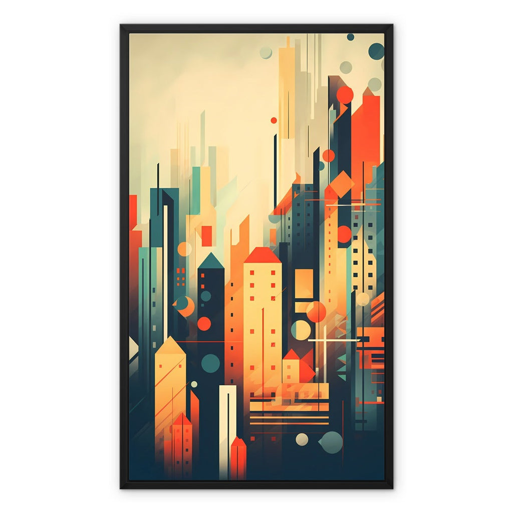 Art Deco Metropolis: Modern Abstract City Wall Art Series