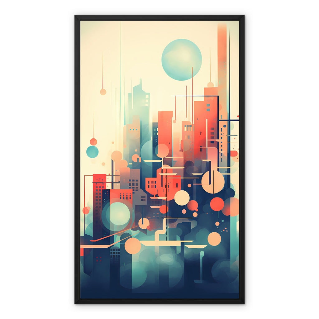 Art Deco Metropolis: Modern Abstract City Wall Art Series