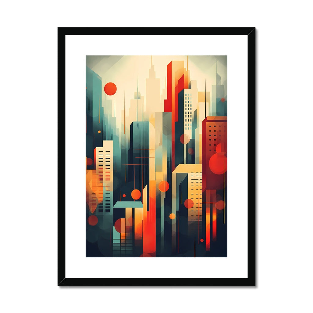 Art Deco Metropolis: Modern Abstract City Wall Art Series