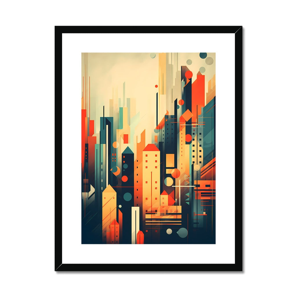 Art Deco Metropolis: Modern Abstract City Wall Art Series