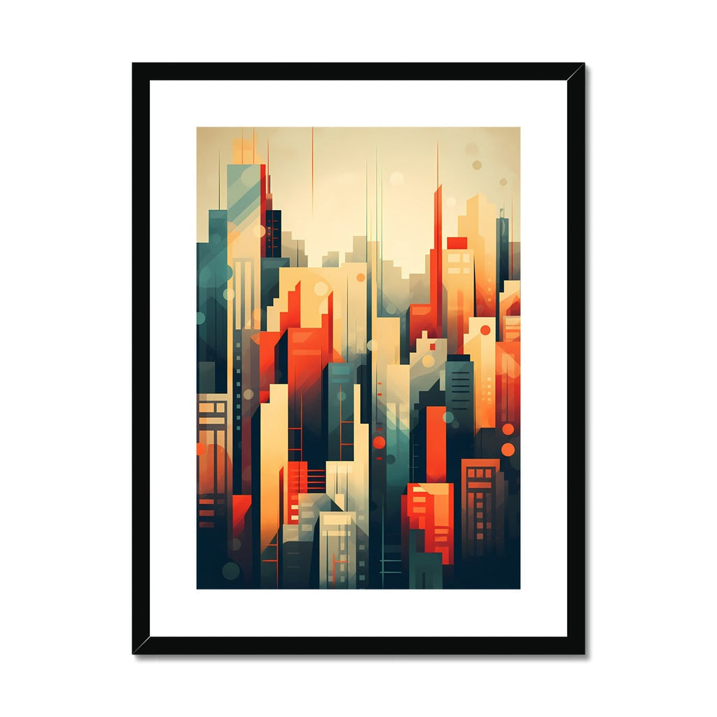 Art Deco Metropolis: Modern Abstract City Wall Art Series