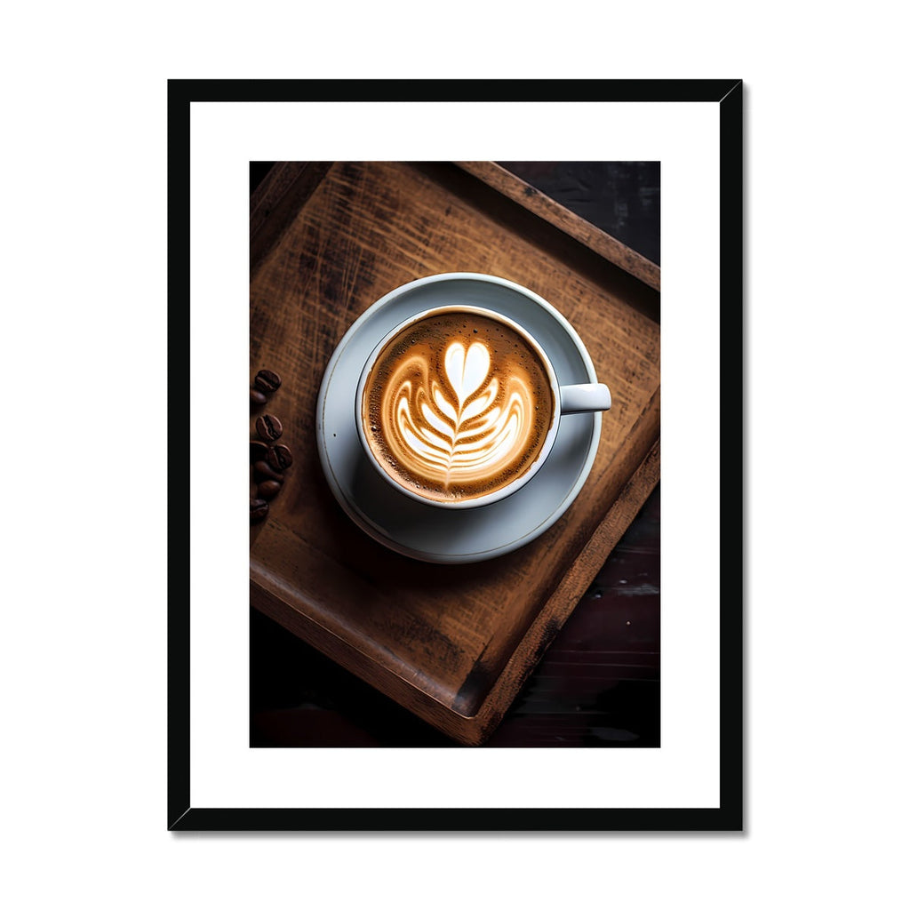 a gorgeous photo of a latte with a delicious heart design and coffee beans