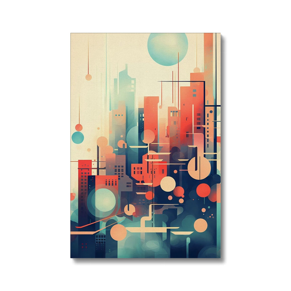 Art Deco Metropolis: Modern Abstract City Wall Art Series