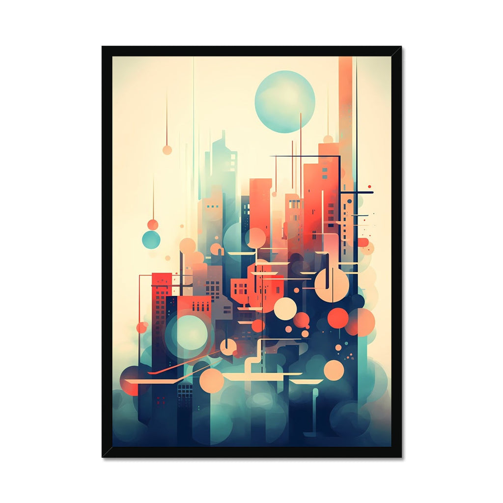 Art Deco Metropolis: Modern Abstract City Wall Art Series