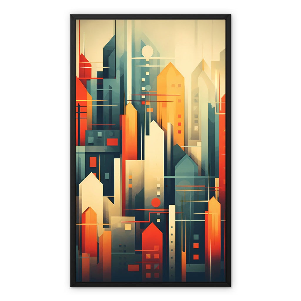 Art Deco Metropolis: Modern Abstract City Wall Art Series