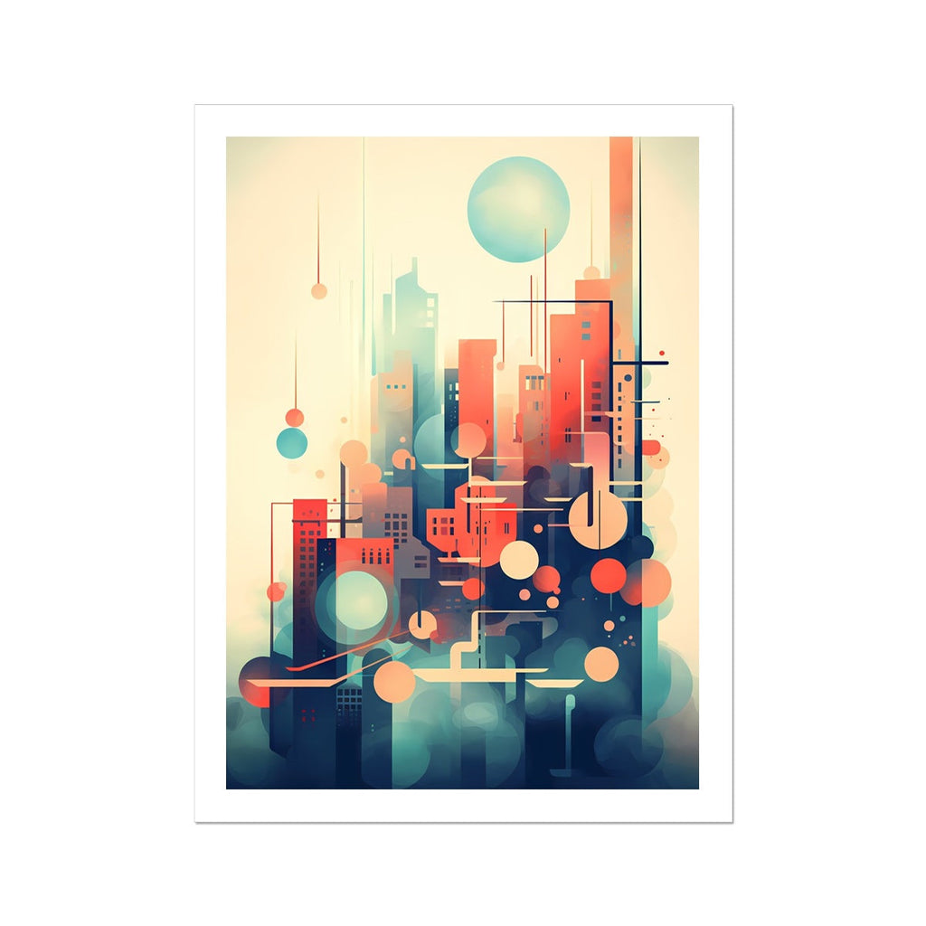 Art Deco Metropolis: Modern Abstract City Wall Art Series