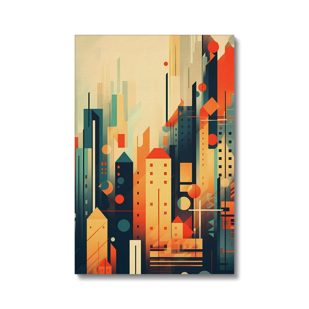 Art Deco Metropolis: Modern Abstract City Wall Art Series