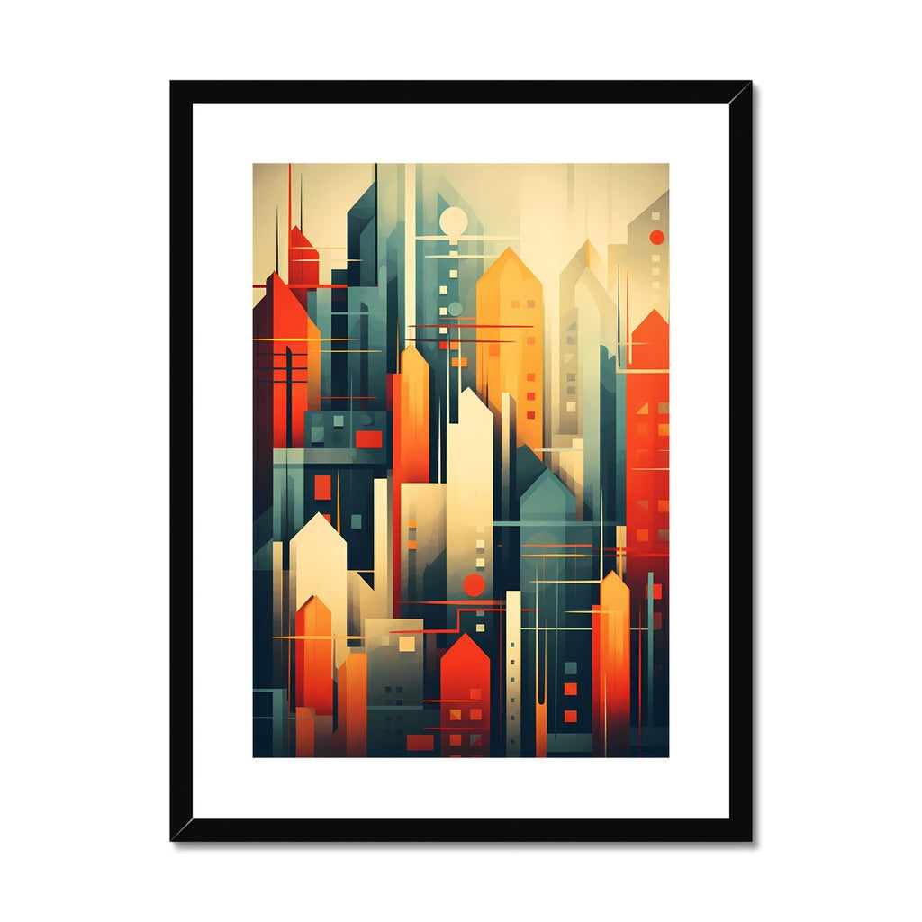 Art Deco Metropolis: Modern Abstract City Wall Art Series