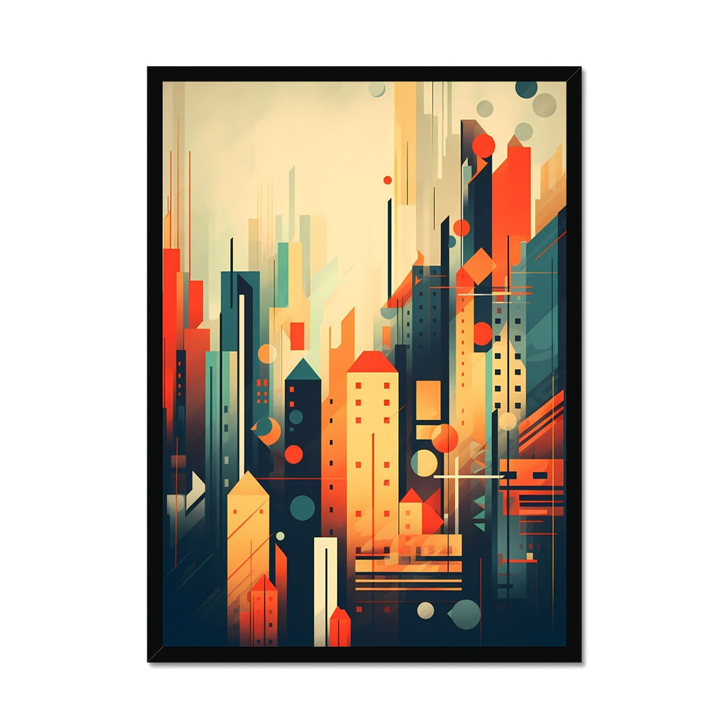 Art Deco Metropolis: Modern Abstract City Wall Art Series